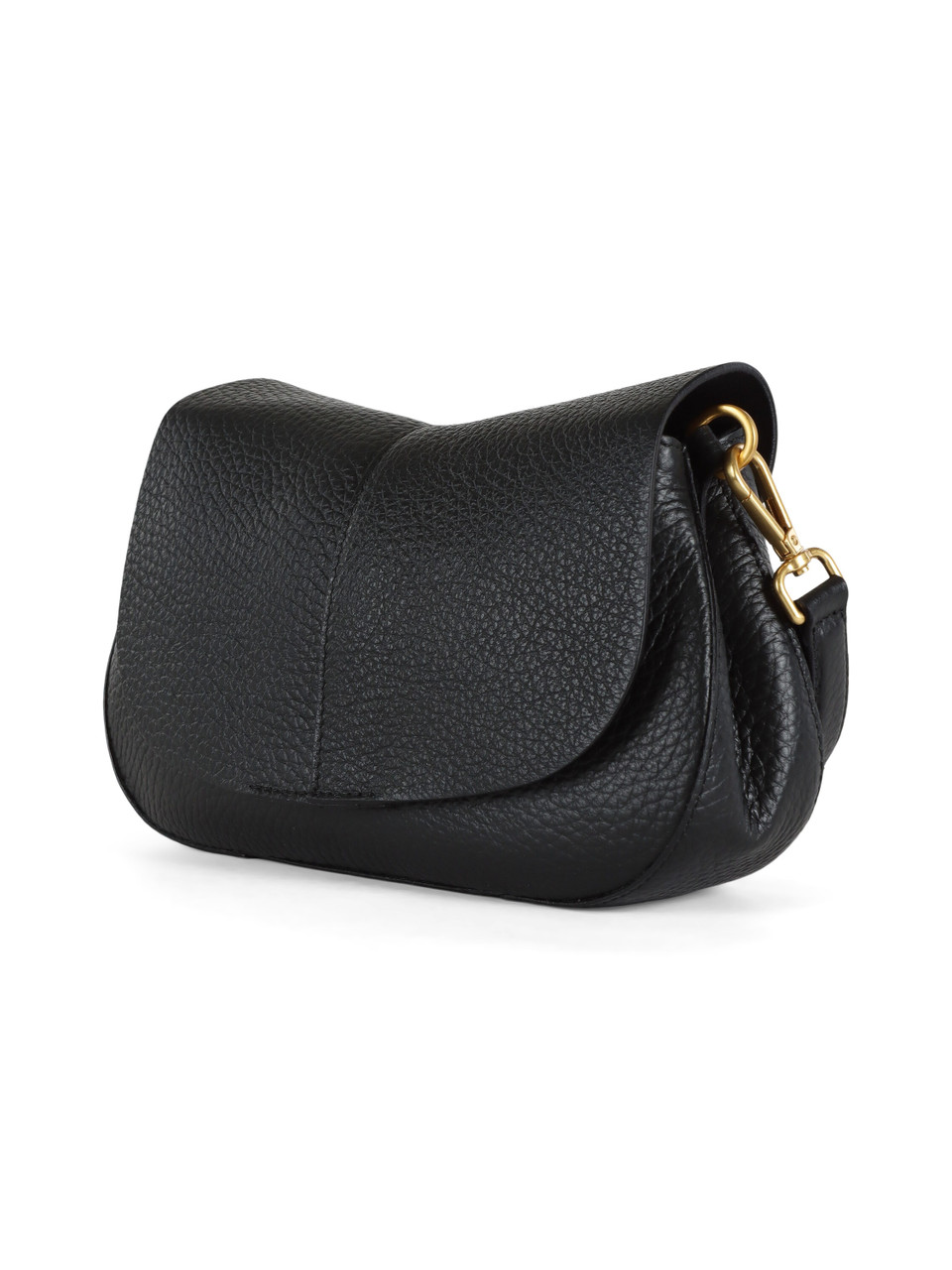 NERO | Borsa a spalla in pelle martellata HELENA ROUND