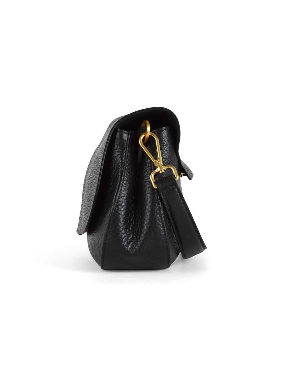 NERO | Borsa a spalla in pelle martellata HELENA ROUND