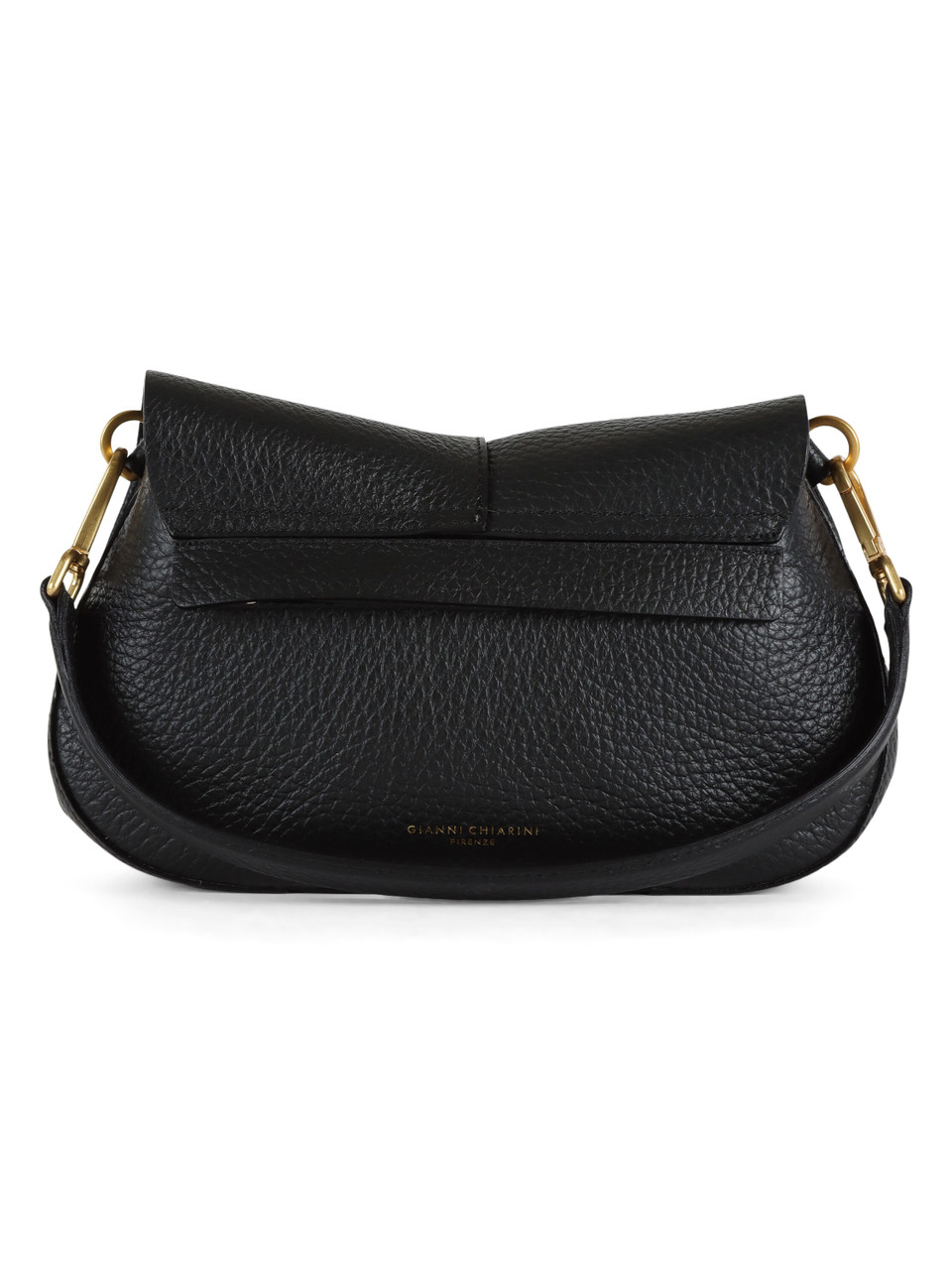 NERO | Borsa a spalla in pelle martellata HELENA ROUND