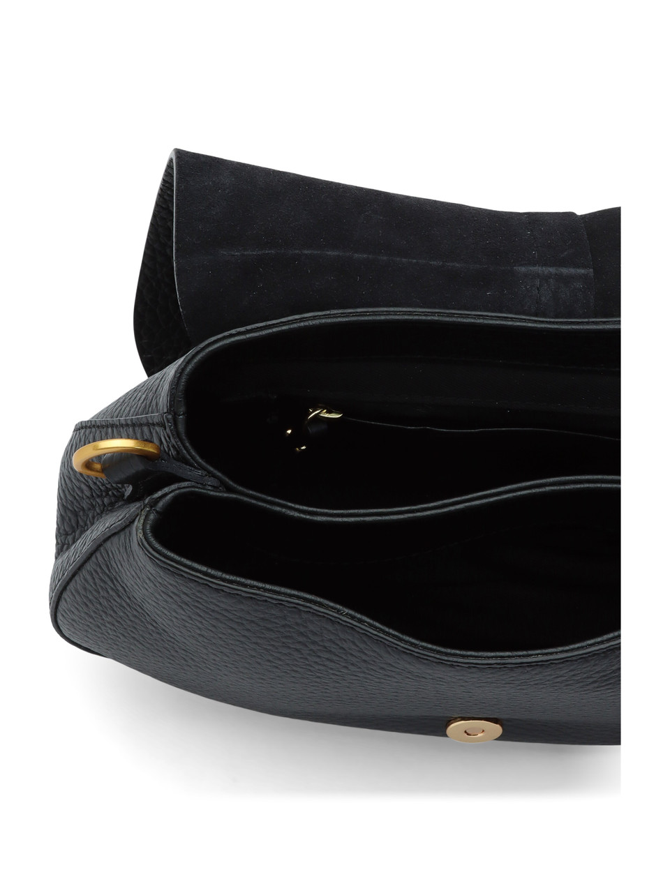 NERO | Borsa a spalla in pelle martellata HELENA ROUND NERO | Borsa a spalla in pelle martellata HELENA ROUND