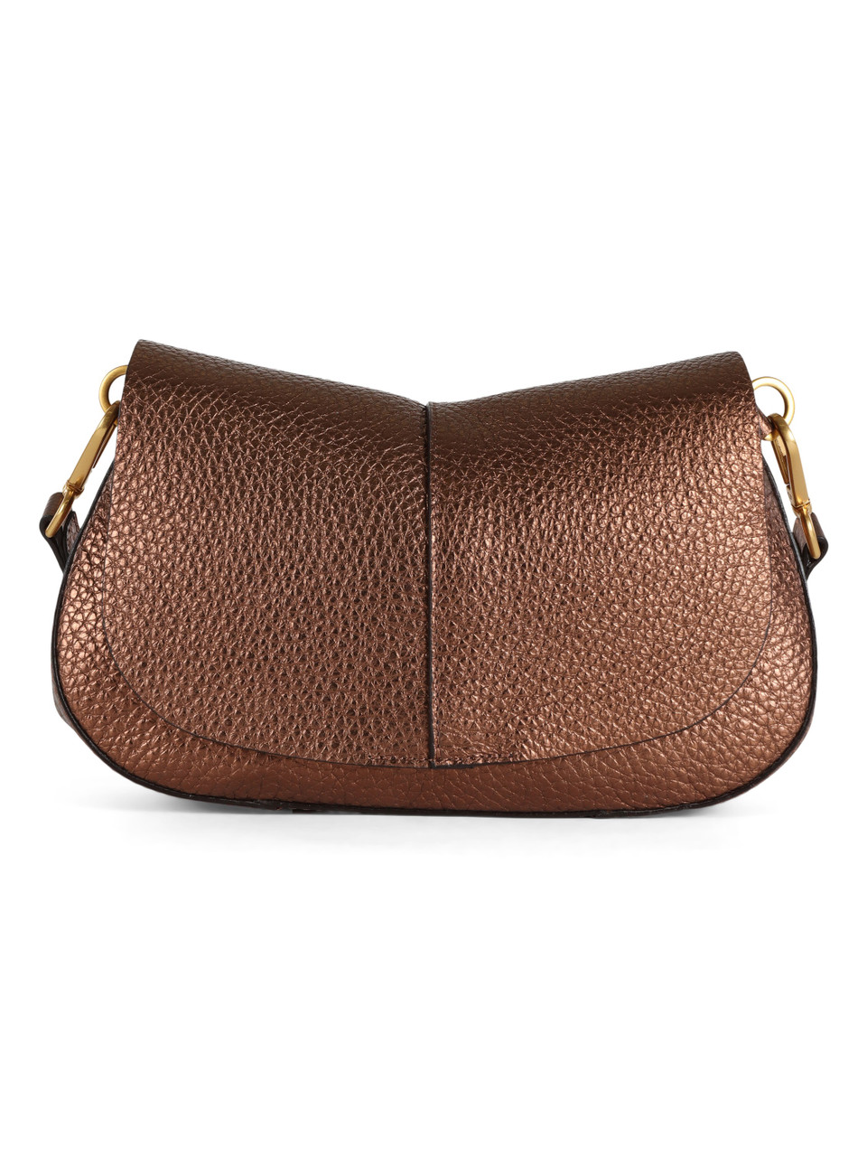 BRONZO | Borsa a spalla in pelle martellata HELENA ROUND