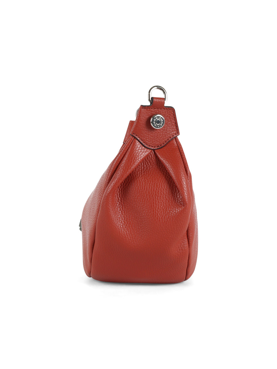 ROSSO SCURO | Borsa a spalla in pelle martellata AISHA