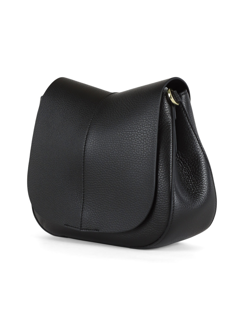 NERO | Borsa a tracolla HELENA ROUND in pelle martellata