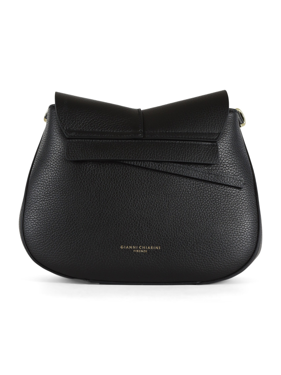NERO | Borsa a tracolla HELENA ROUND in pelle martellata