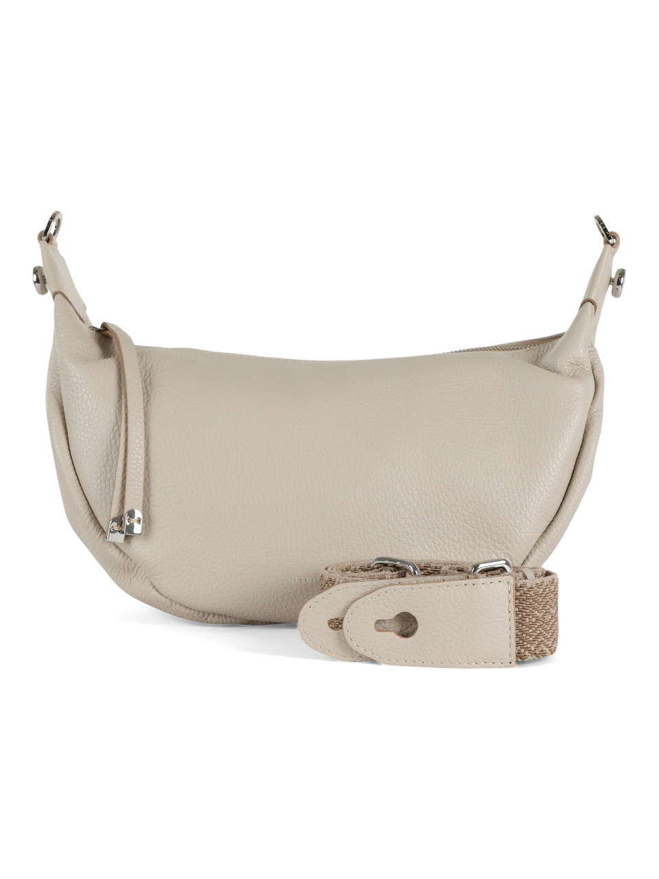 VERDE | Borsa a tracolla HELENA ROUND in pelle martellata