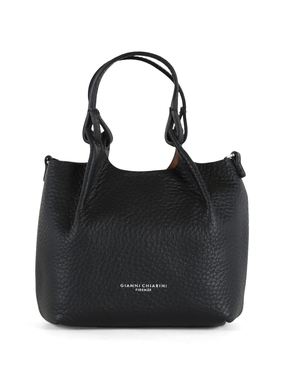 NERO | Borsa a mano in pelle martellata DUA Mini