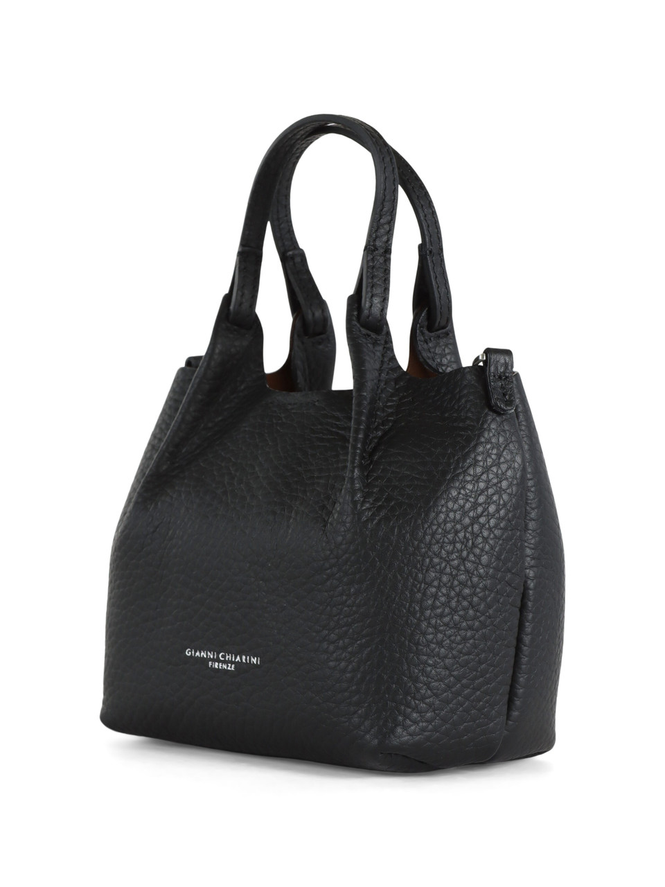 NERO | Borsa a mano in pelle martellata DUA Mini