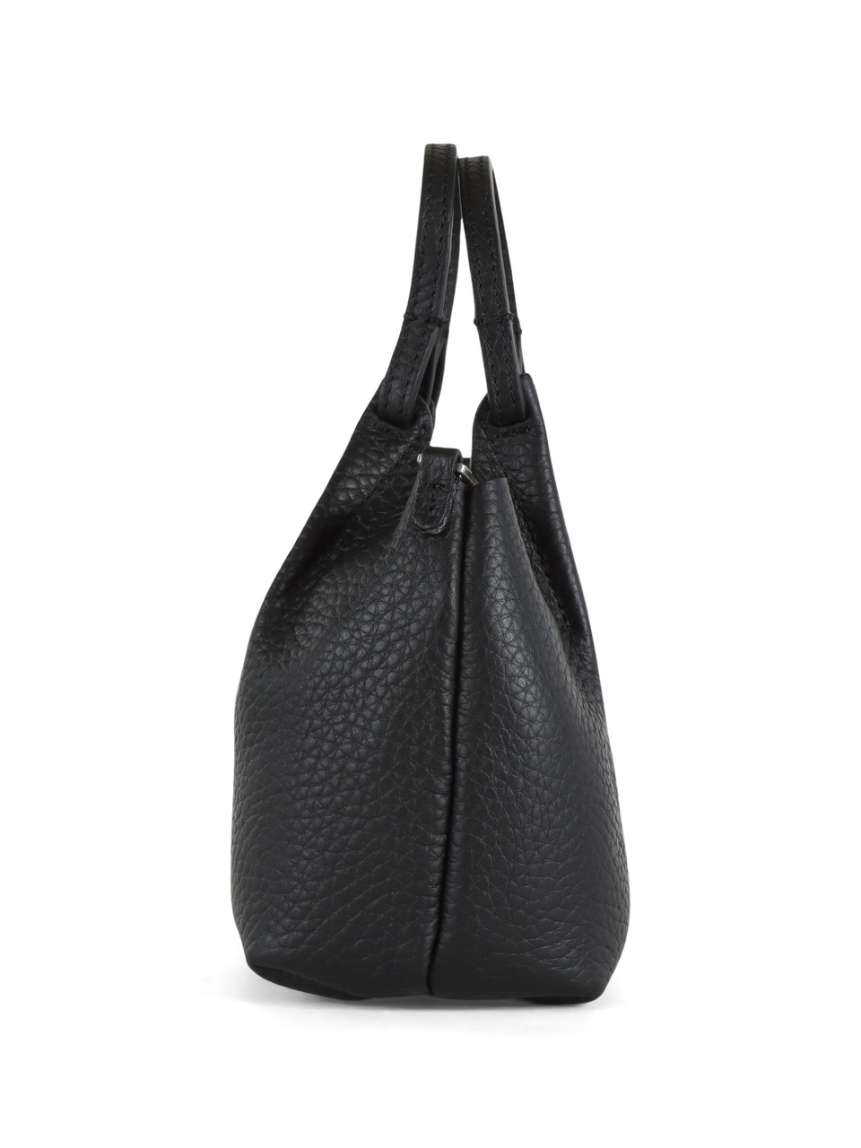 NERO | Borsa a mano in pelle martellata DUA Mini