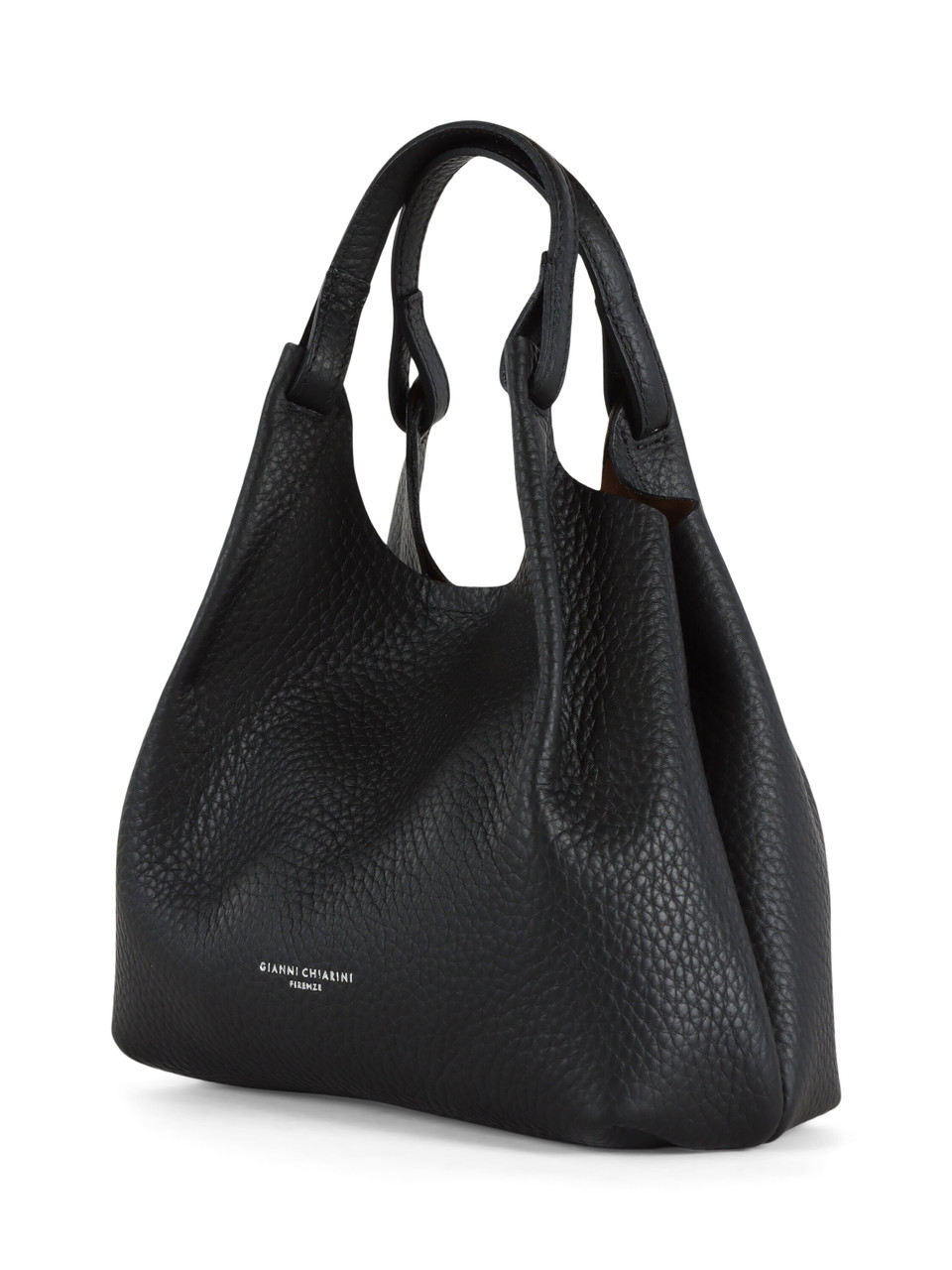 NERO | Borsa a mano in pelle martellata DUA Small