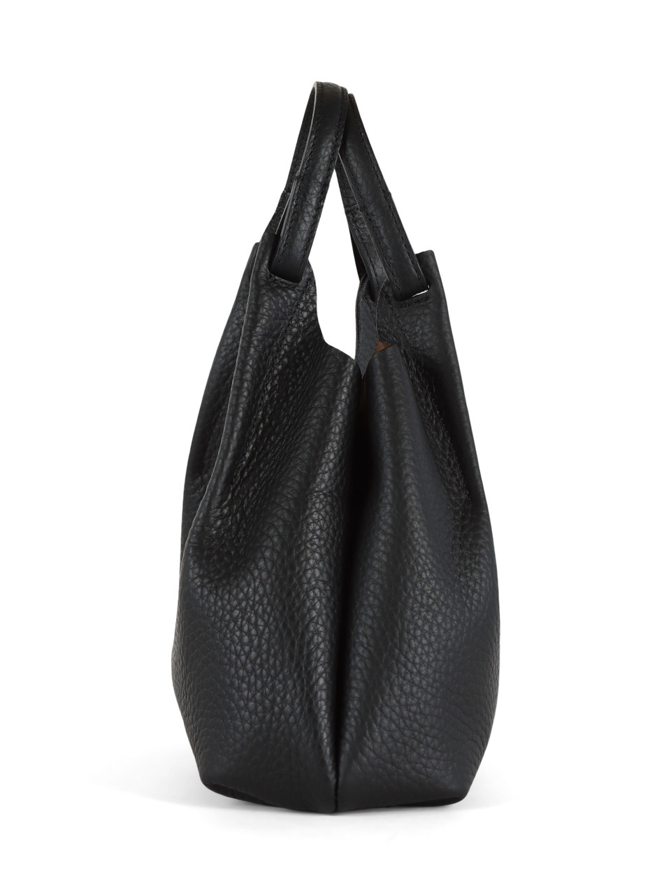 NERO | Borsa a mano in pelle martellata DUA Small