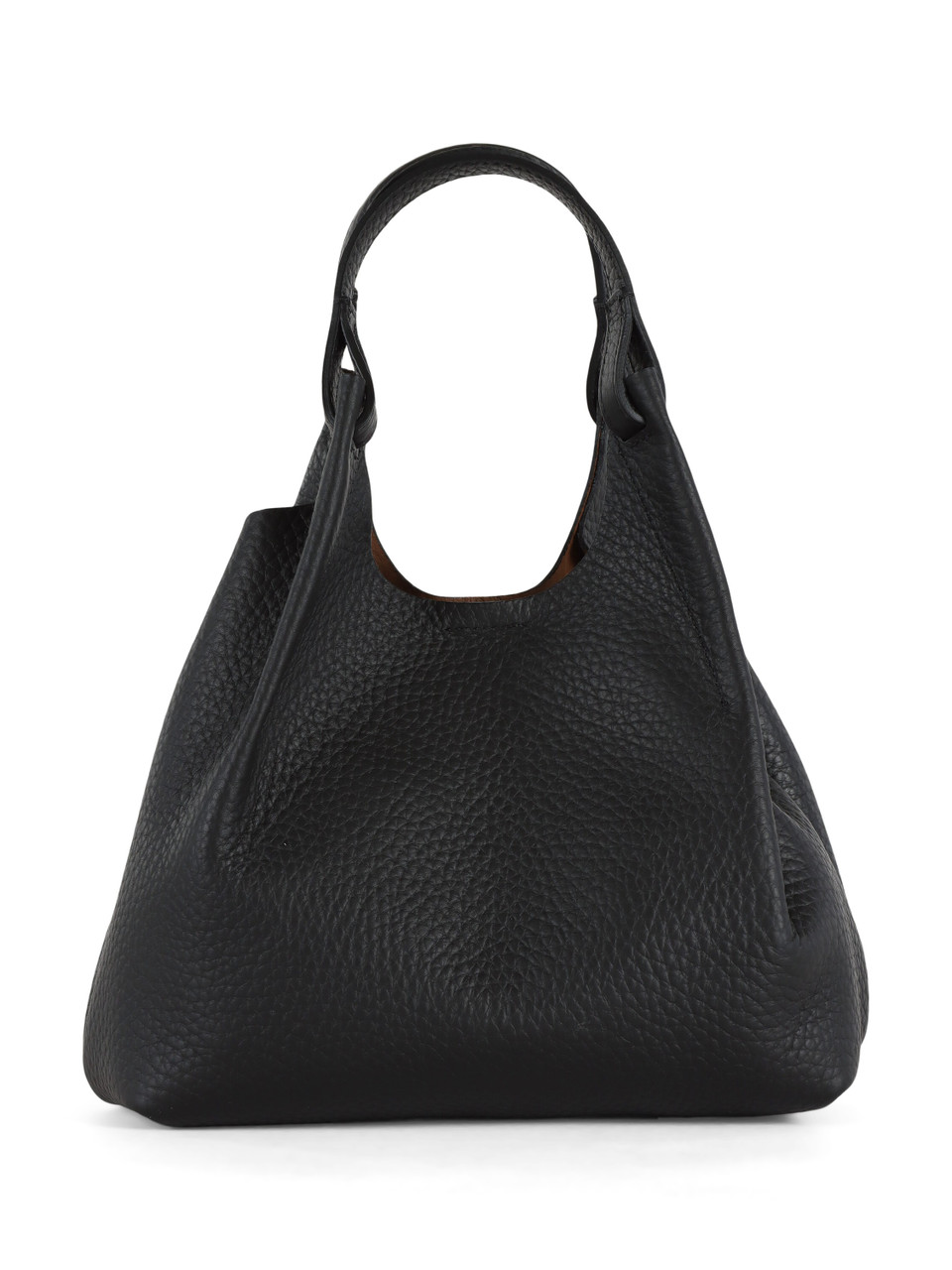 NERO | Borsa a mano in pelle martellata DUA Small