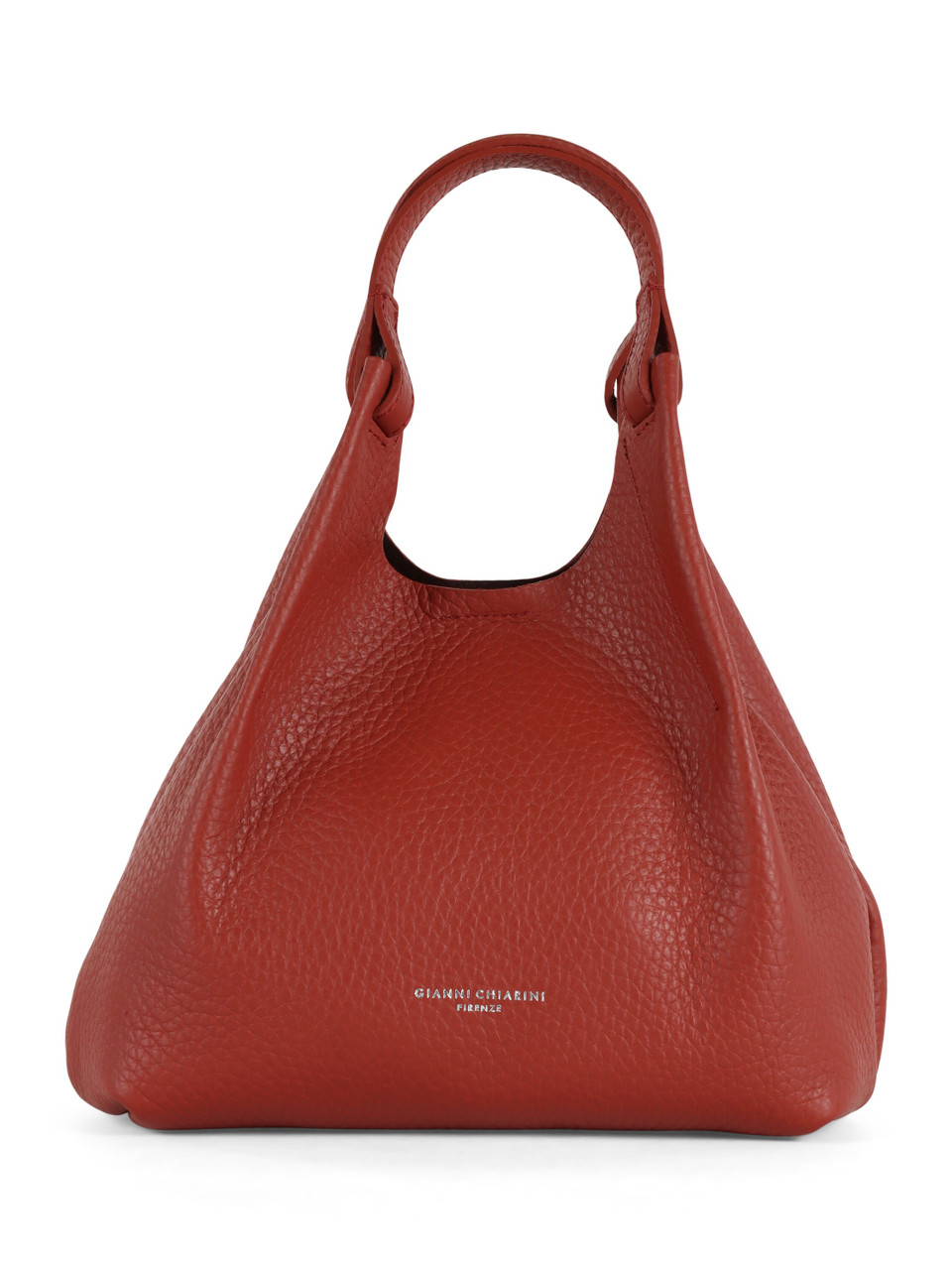 ROSSO SCURO | Borsa a mano in pelle martellata DUA Small