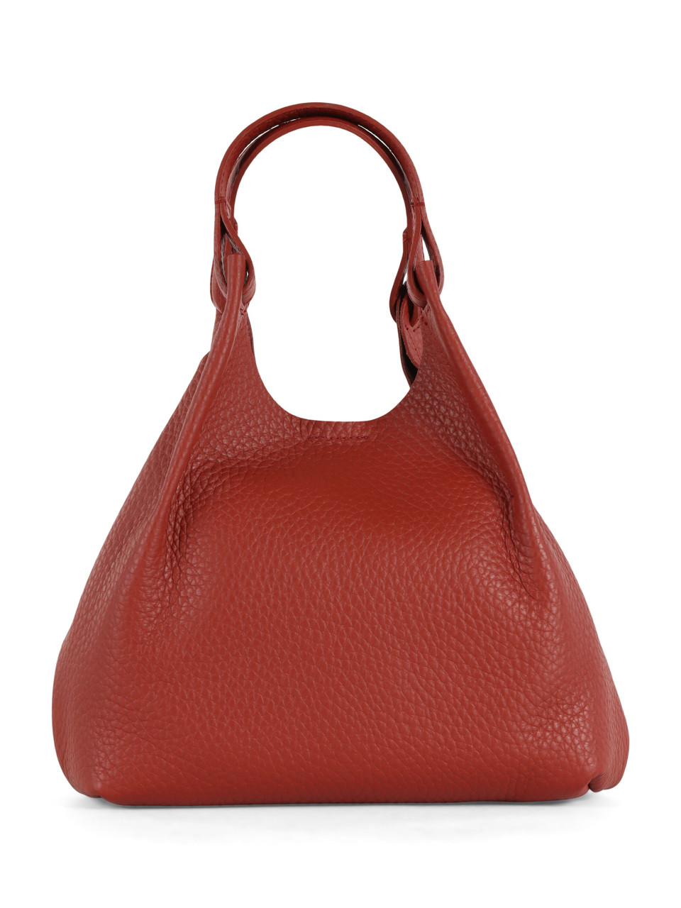 ROSSO SCURO | Borsa a mano in pelle martellata DUA Small