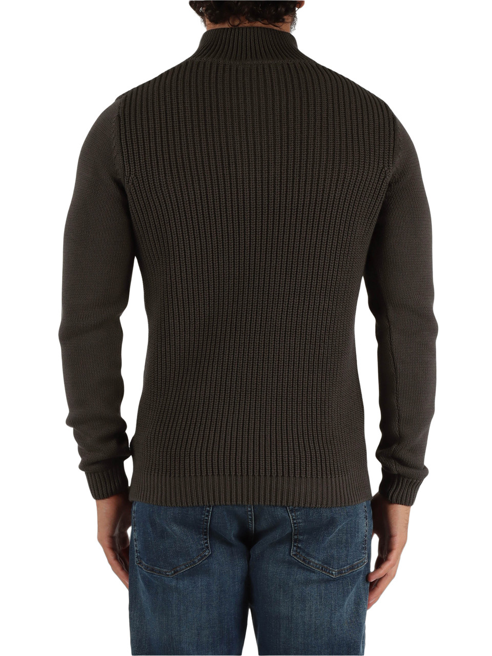 GRIGIO SCURO | Maglia in cotone con bottoni al collo