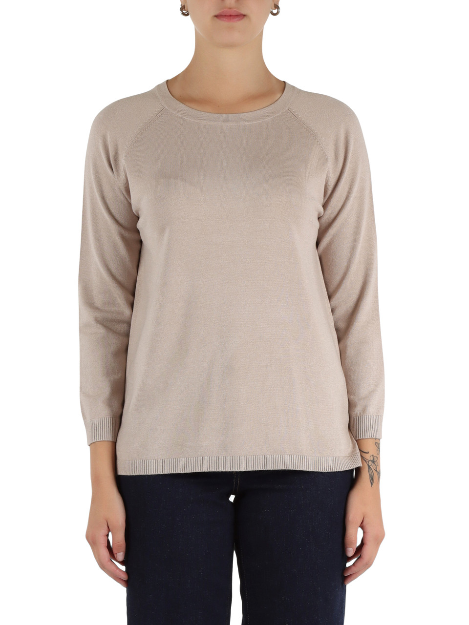 BEIGE | Maglia in misto viscosa GINETTA