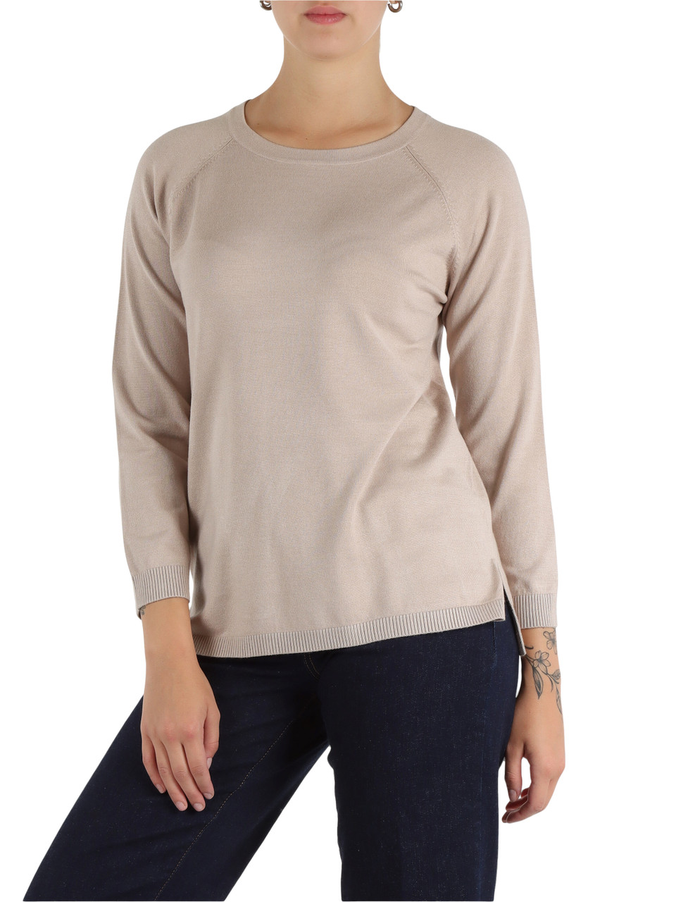 BEIGE | Maglia in misto viscosa GINETTA