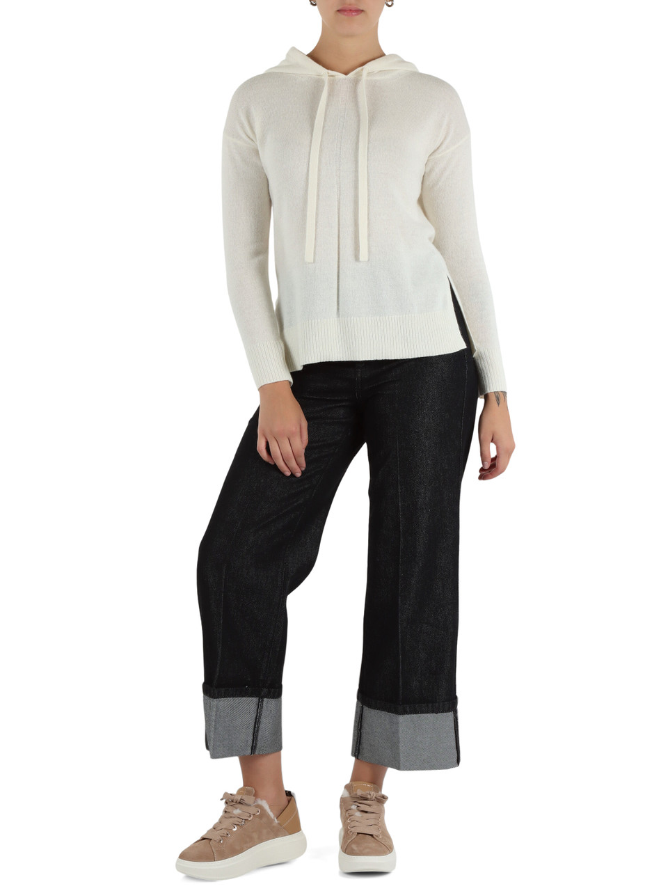 PANNA | Maglia con cappuccio in misto lana e cashmere ISEO