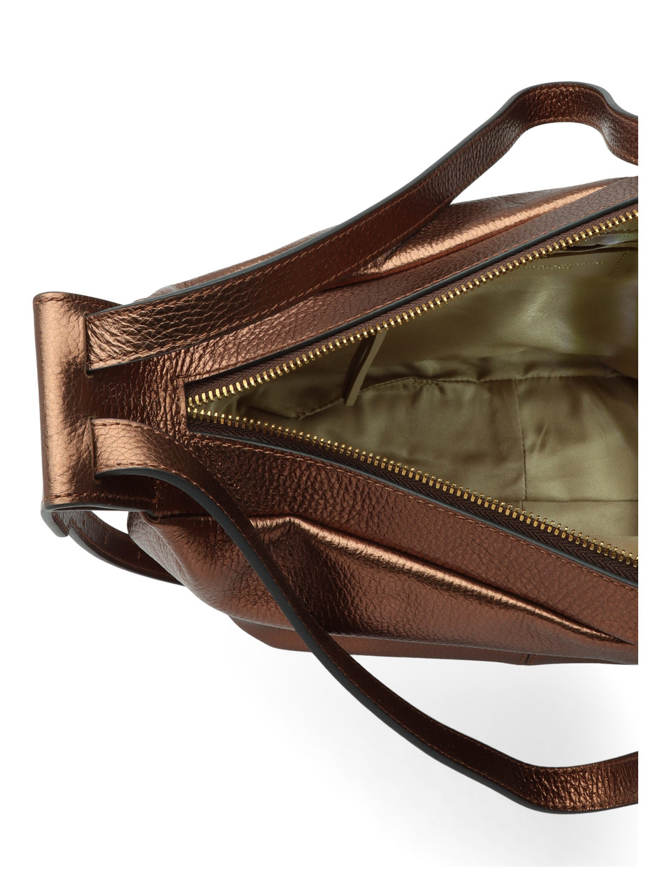 BRONZO | Borsa zaino in pelle martellata GUIA