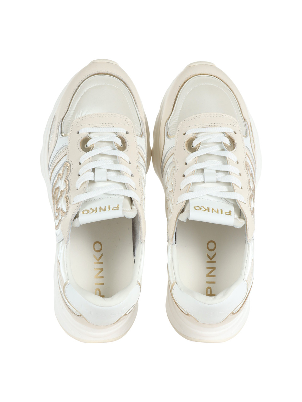 SAHNE | ZOE 01 Sneakers aus Leder und Stoff