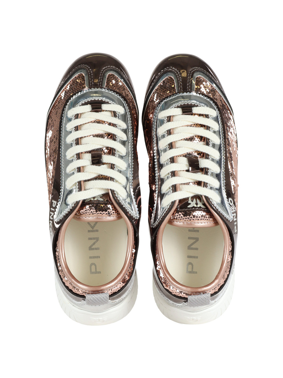Bronze | Sneakers REBY 10 mit Pailletten
