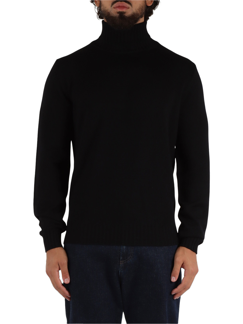 NERO | Maglia in pura lana merinos Zegna Baruffa Lane Borgosesia