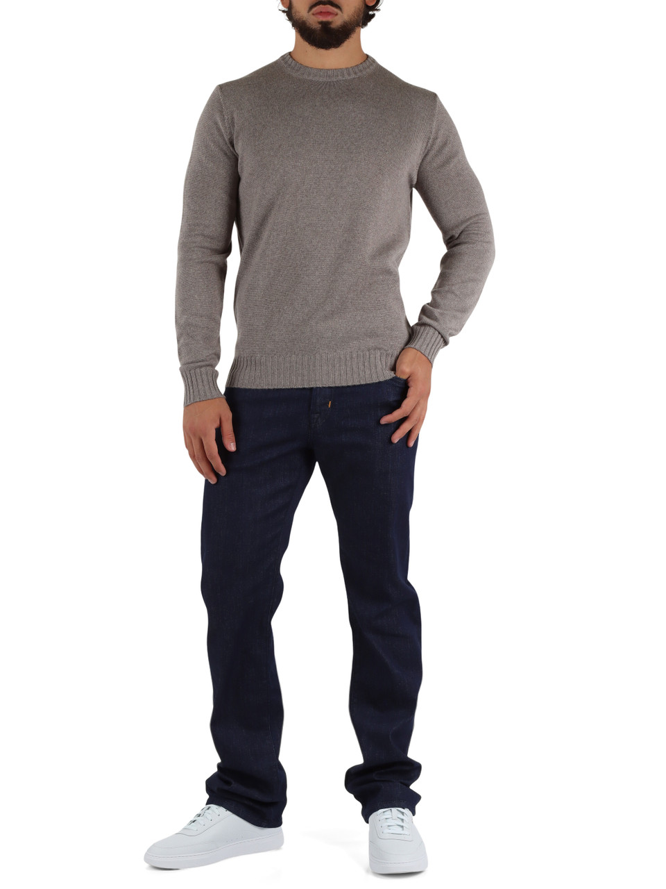 TORTORA | Maglia in lana merinos Zegna Baruffa Lane Borgosesia