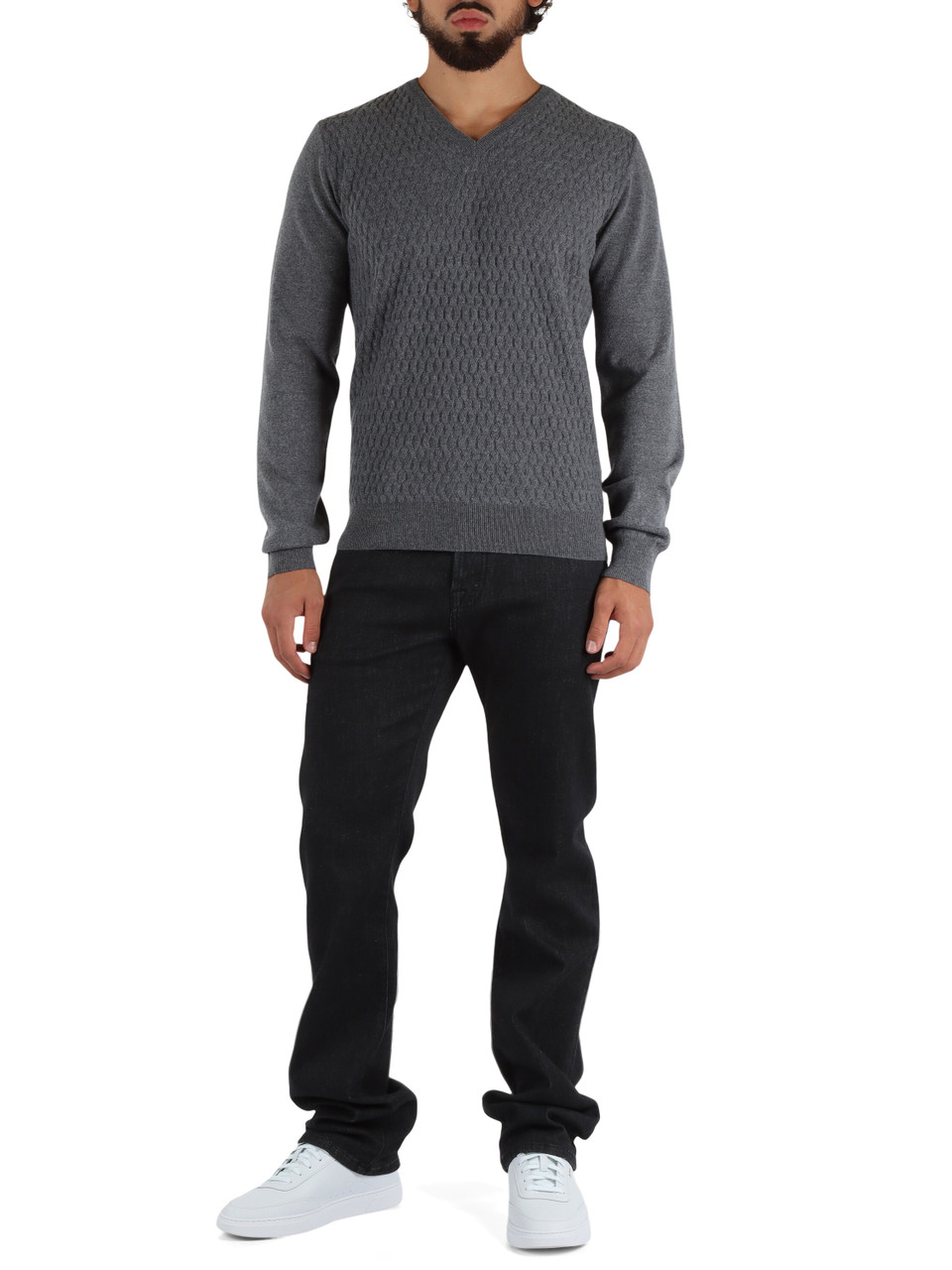 GRIGIO SCURO | Pantalone jeans cinque tasche EDUARD regular fit