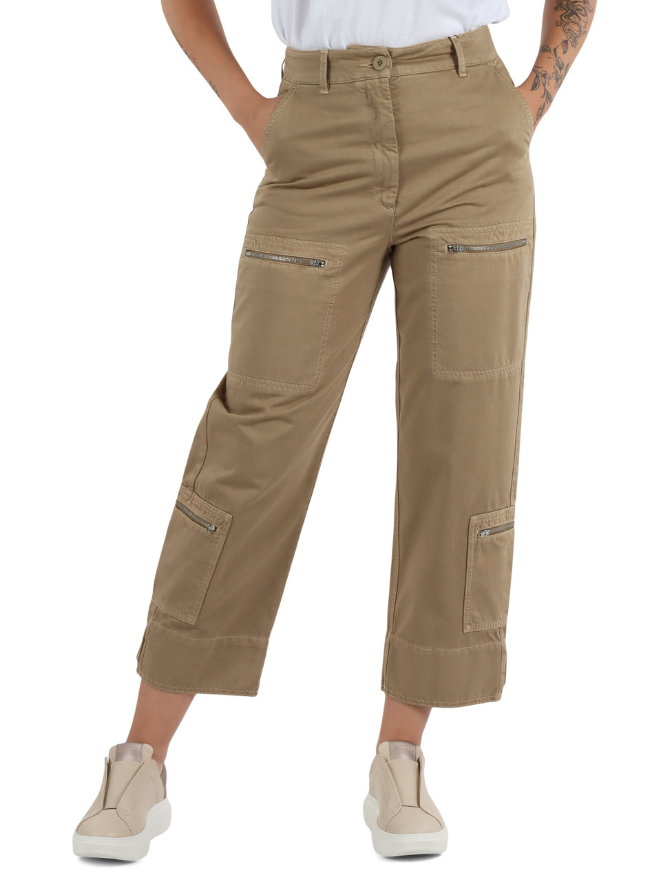 KAKI | WEEKEND: Pantalone in cotone COLONIA