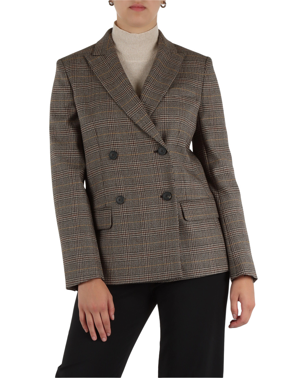 MARRONE | WEEKEND: Giacca doppiopetto in lana vergine GIOVE