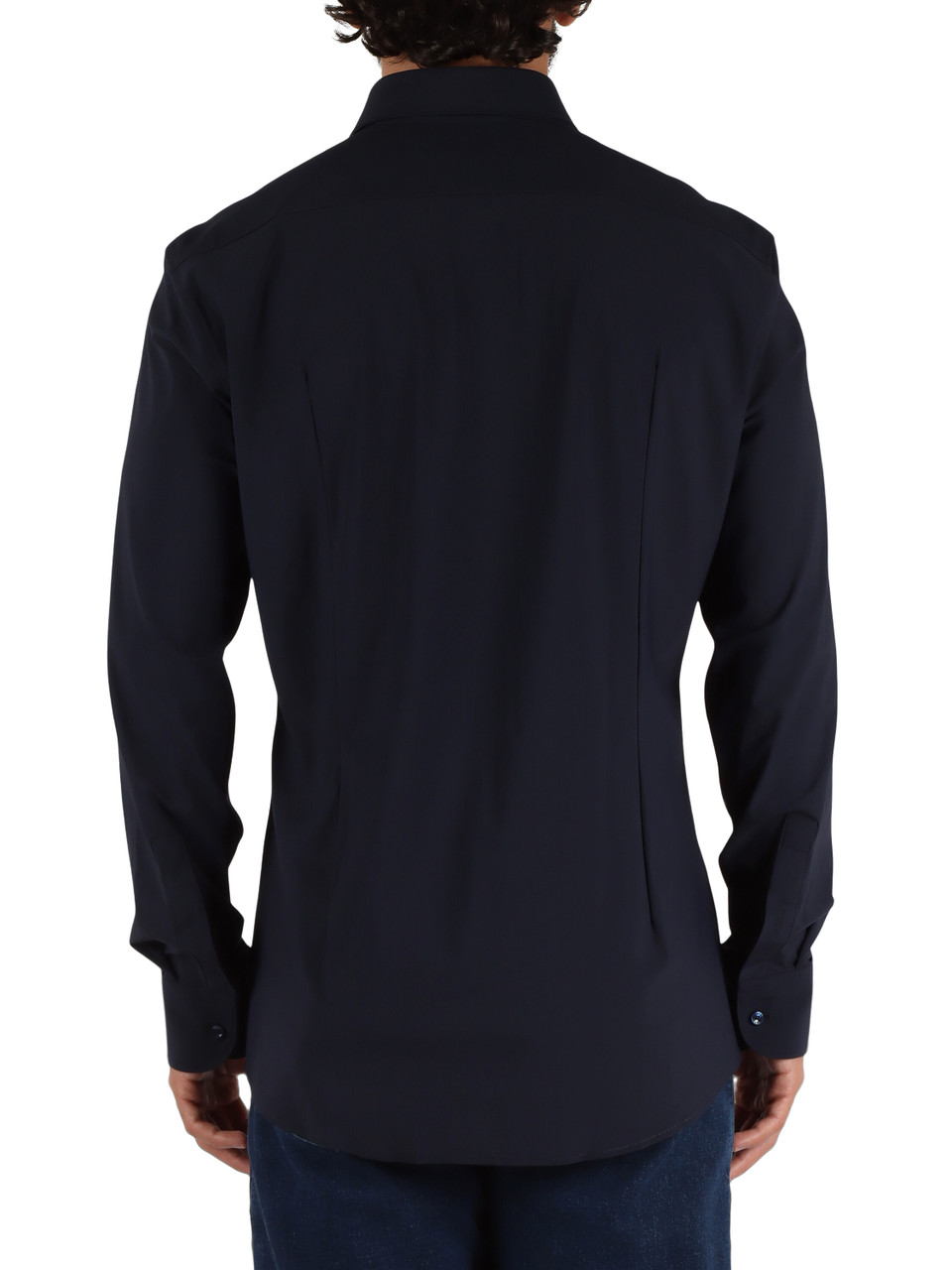 BLU SCURO | Camicia Performance Slim fit in tessuto stretch