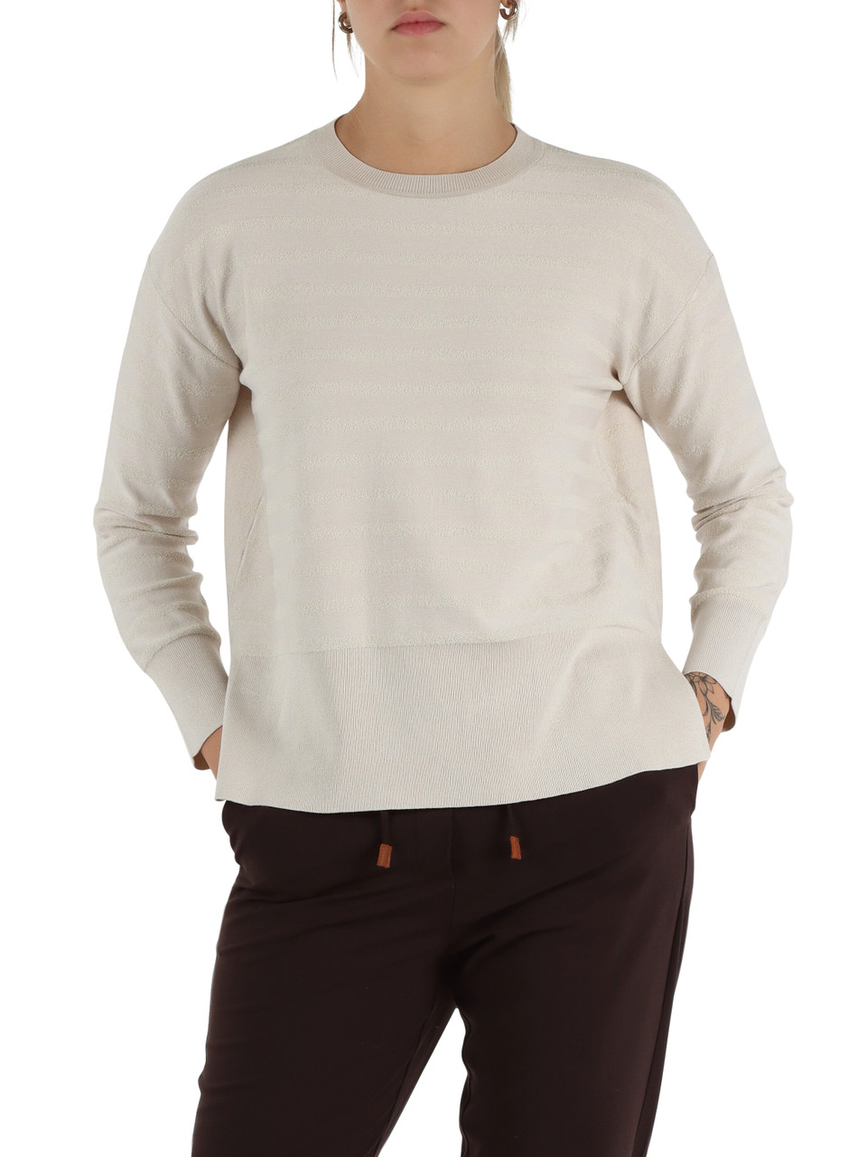 BEIGE | SPORT: Maglia girocollo in misto viscosa TEXAS