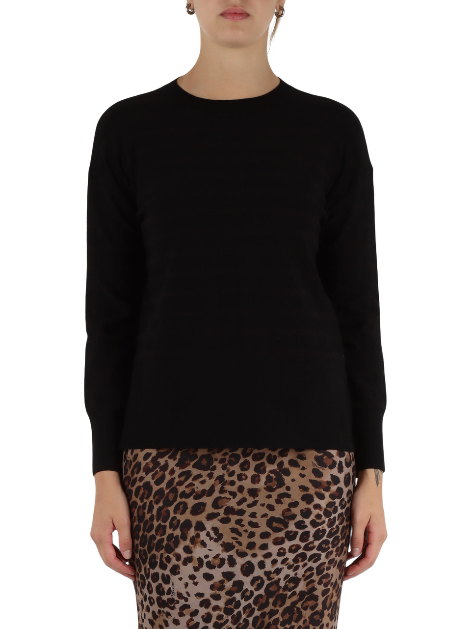 NERO | SPORT: Maglia girocollo in misto viscosa TEXAS