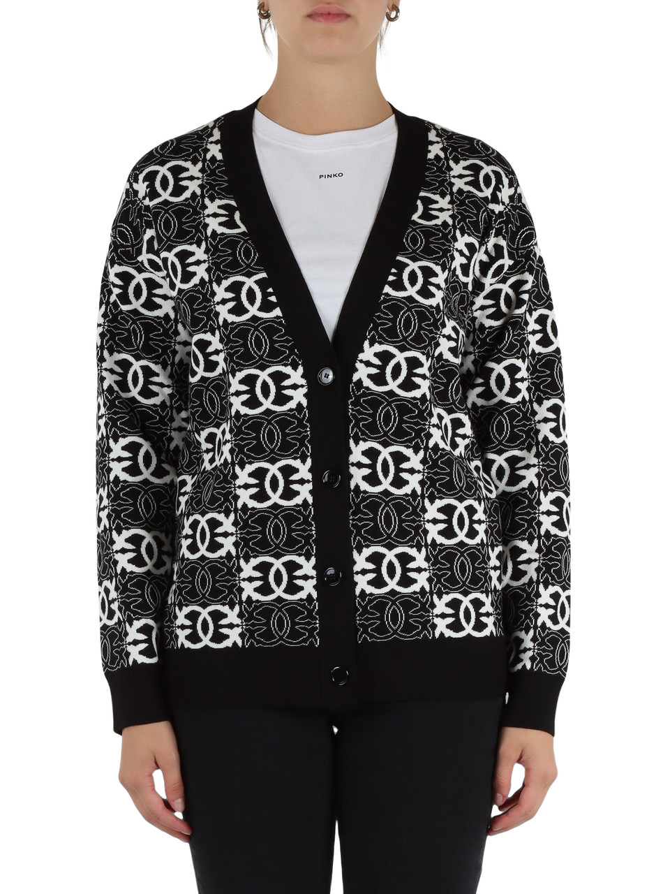 NERO | Cardigan HALF BREED in misto viscosa
