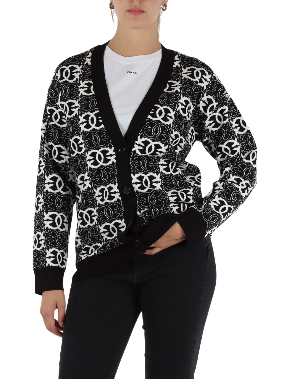 SCHWARZ | HALF BREED Cardigan aus Viskosemischung