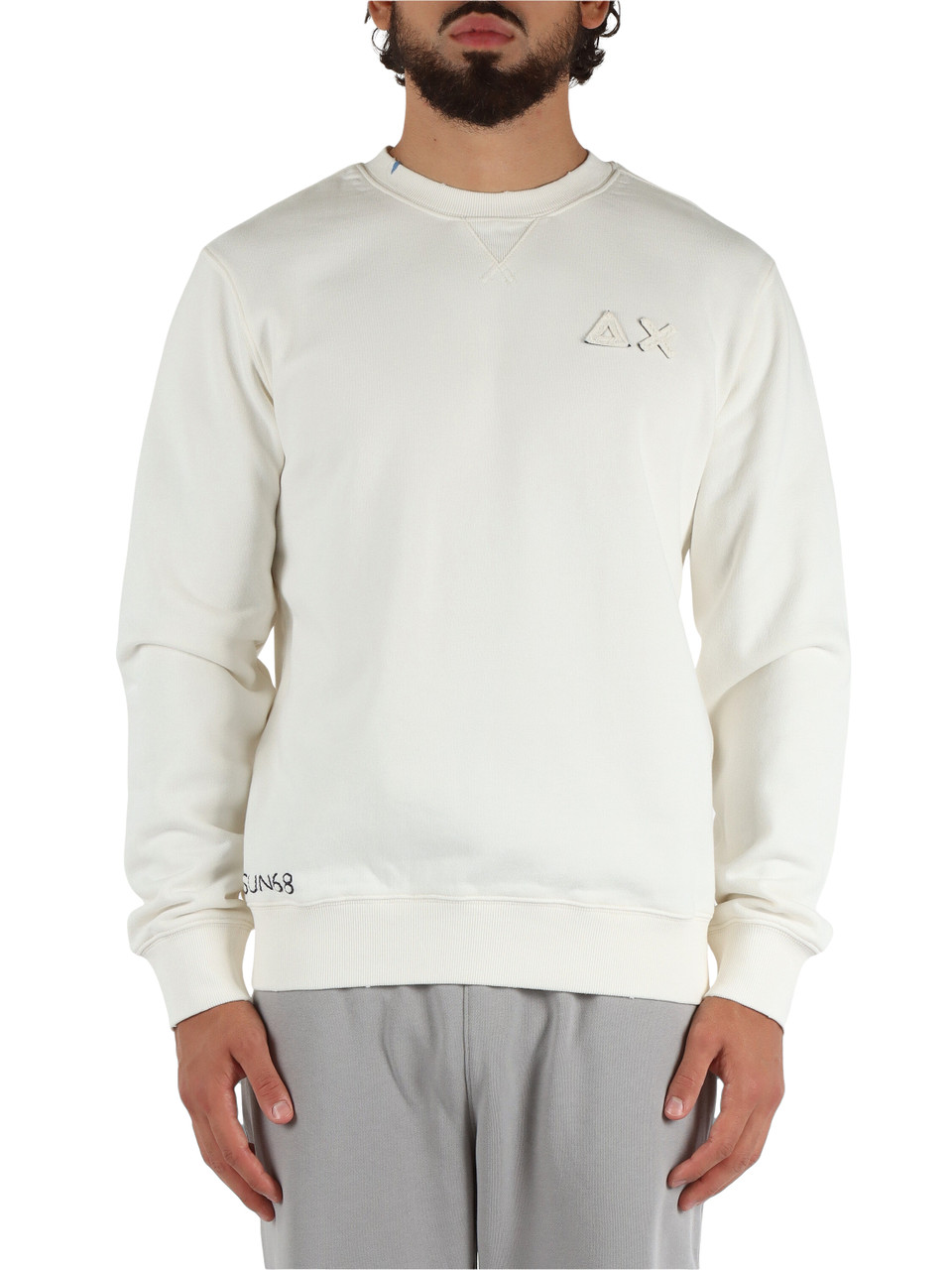 PANNA | Felpa girocollo in cotone effetto vintage