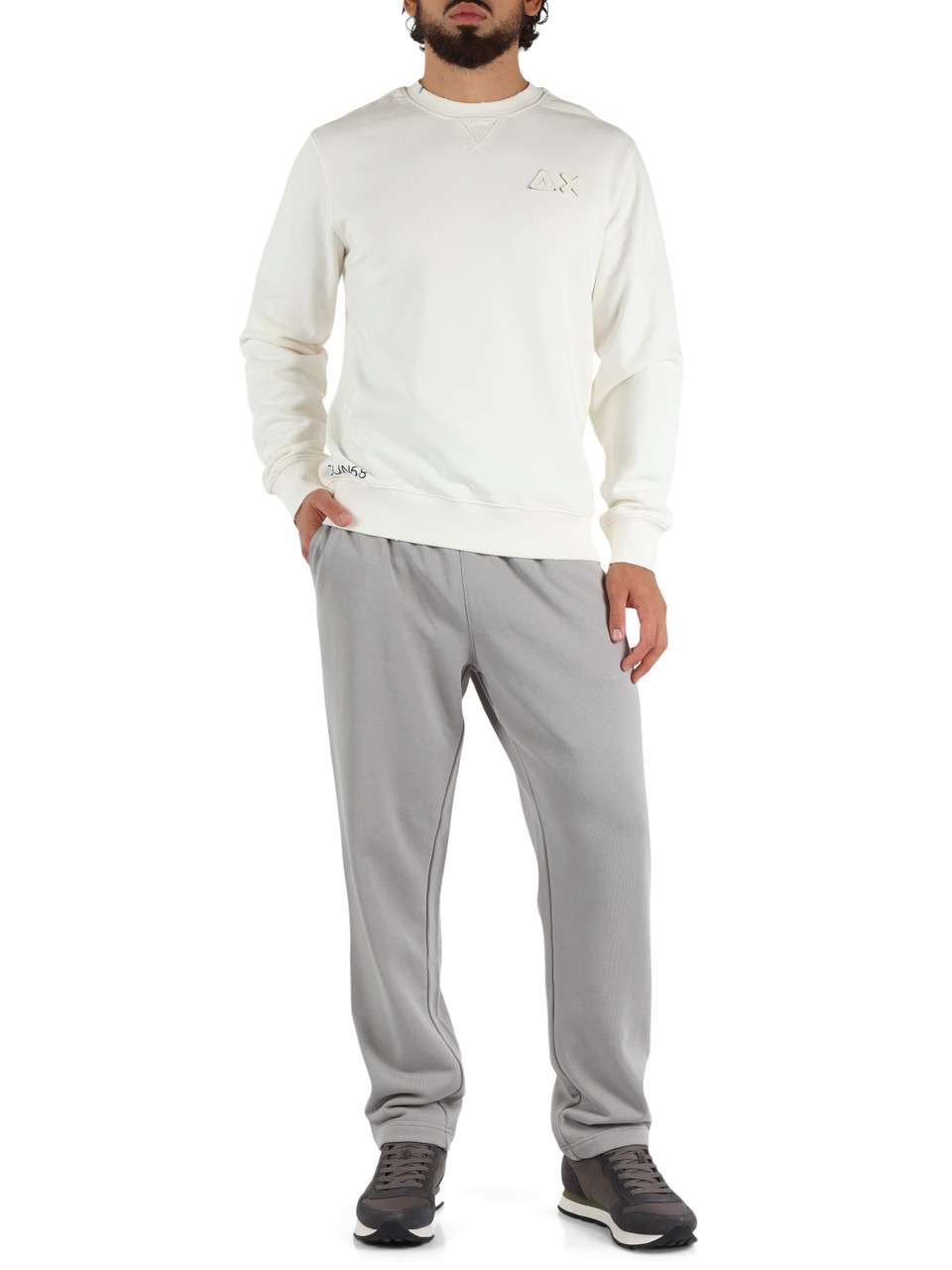 PANNA | Felpa girocollo in cotone effetto vintage