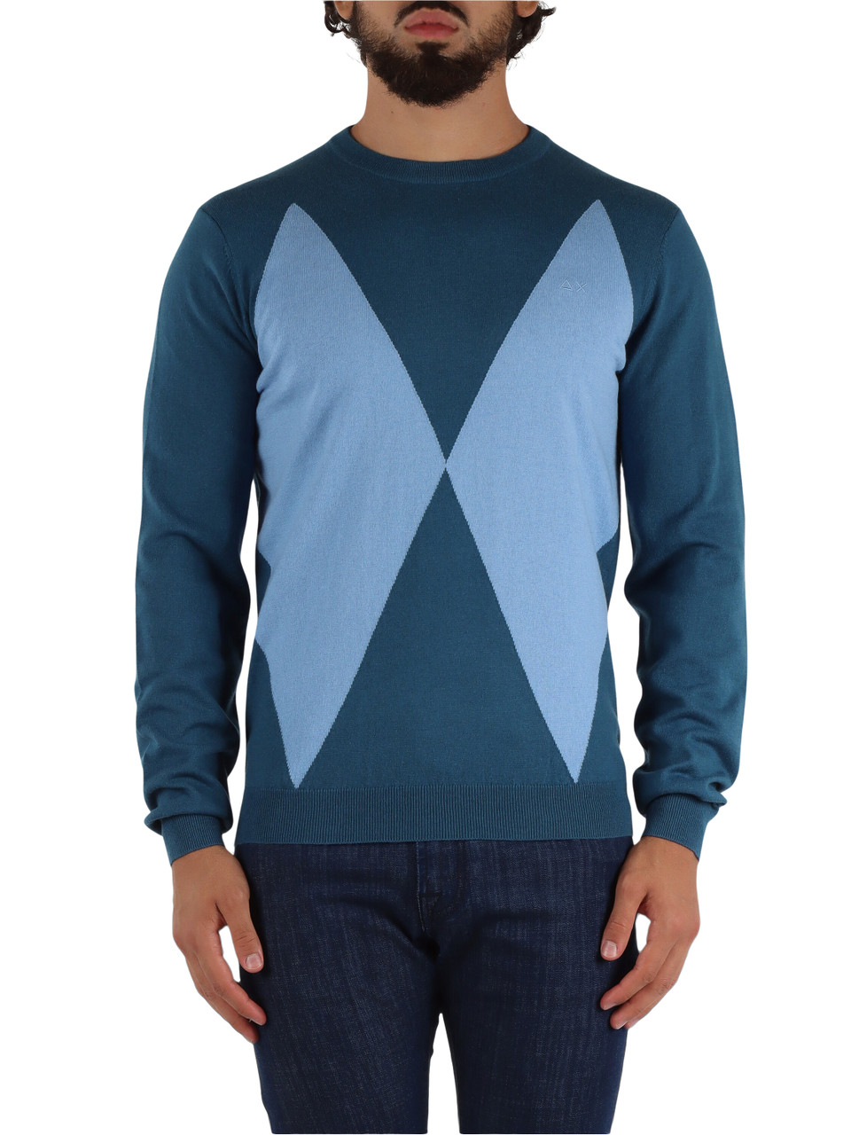 OTTANIO | Maglia in lana merino e cotone con motivo decorativo