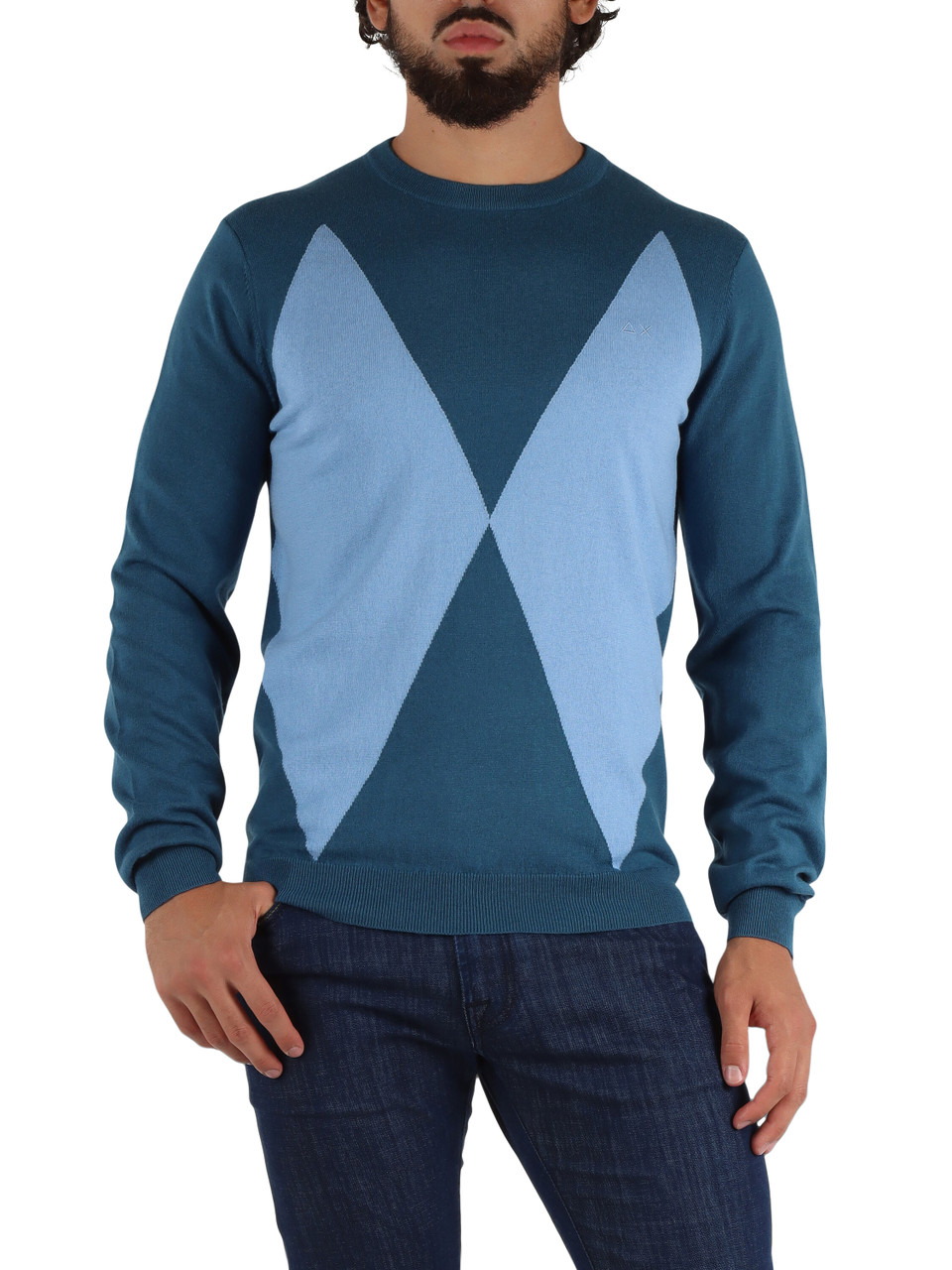 OTTANIO | Maglia in lana merino e cotone con motivo decorativo