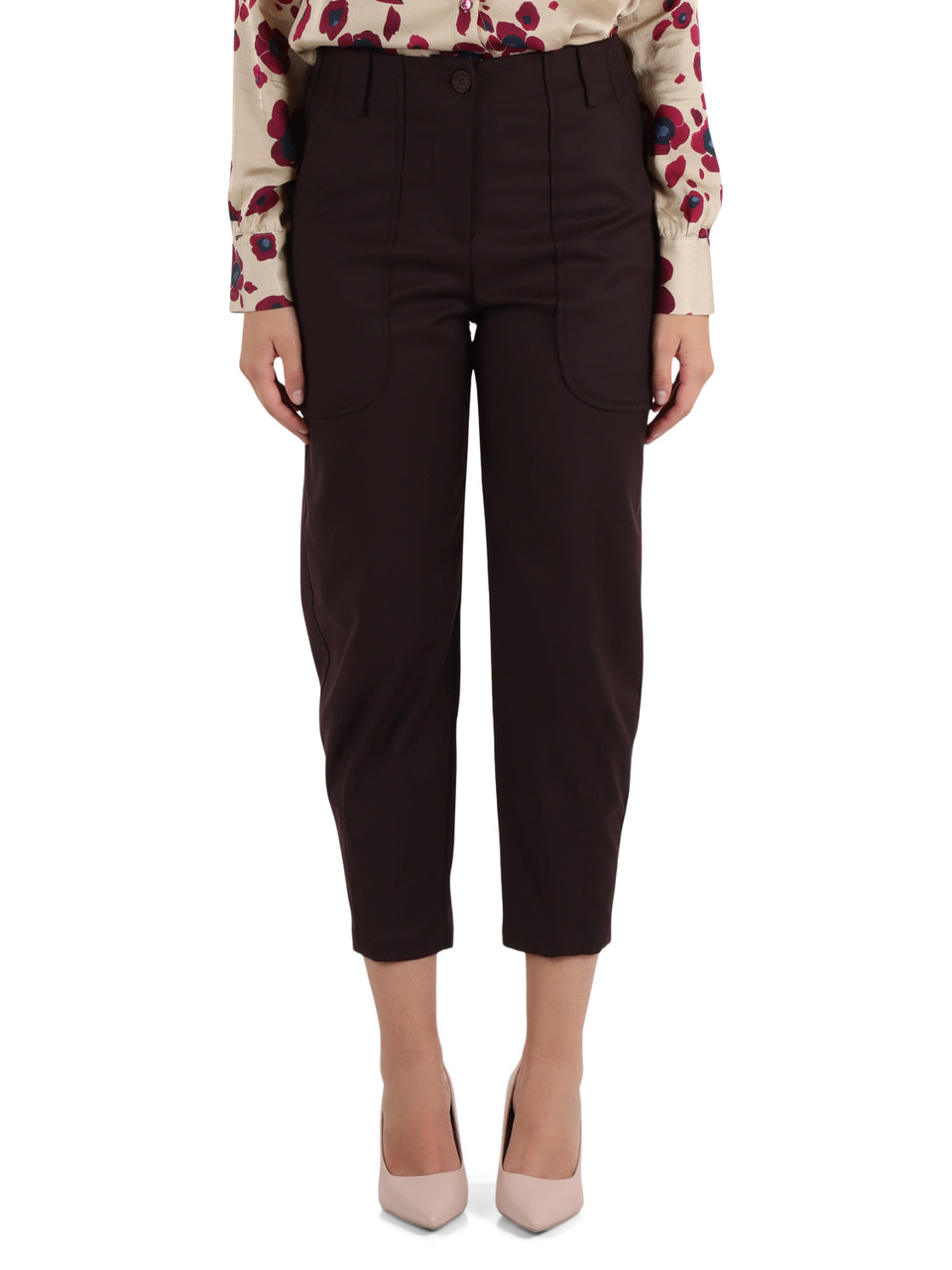 BORDEAUX | Pantaloni in misto viscosa