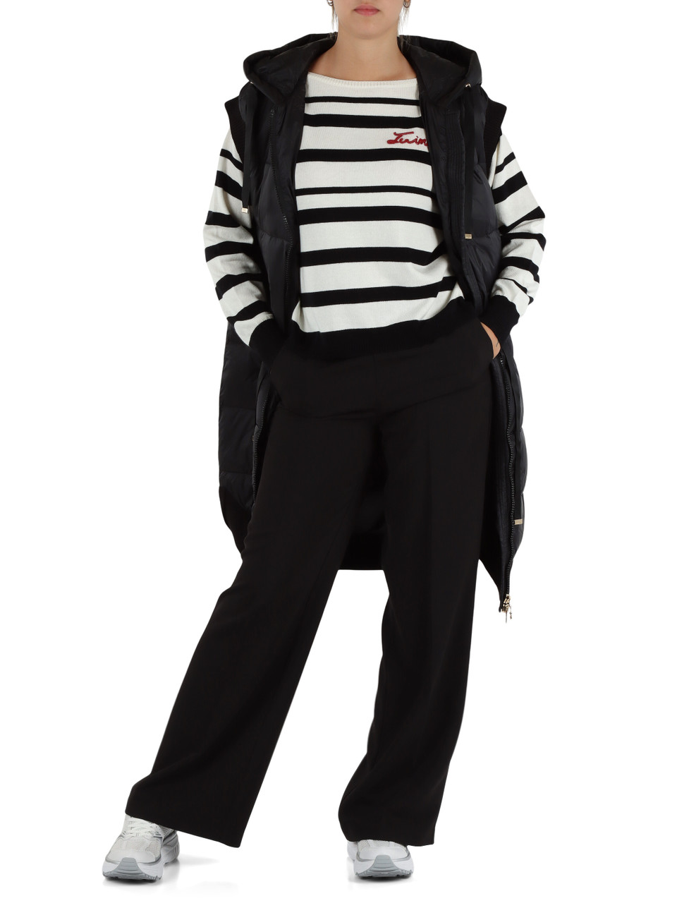 NERO | Smanicato lungo trapuntato con cappuccio