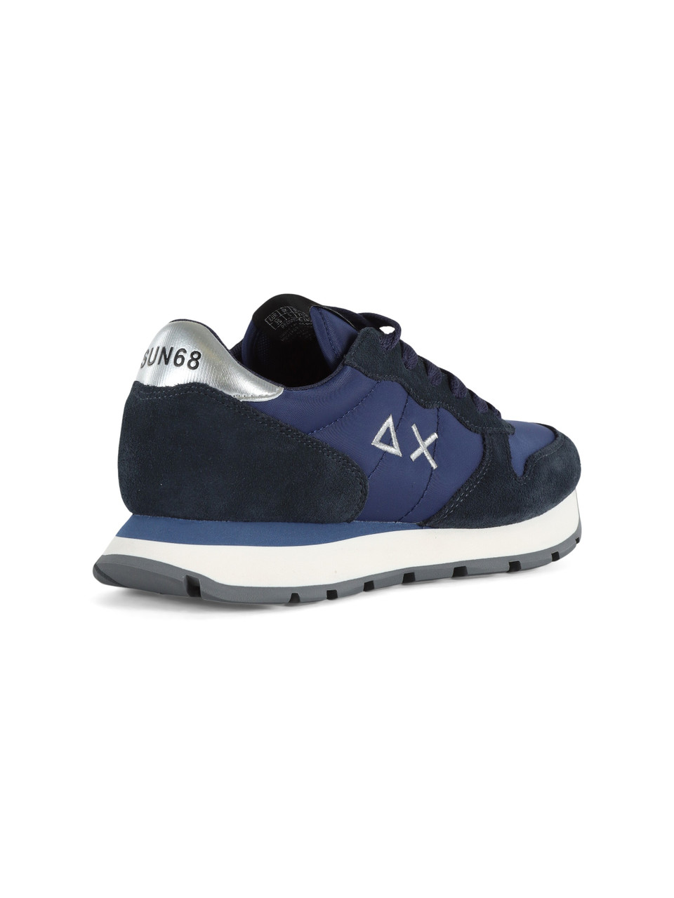 BLU SCURO | Sneakers in pelle e tessuto ALLY GOLD SILVER