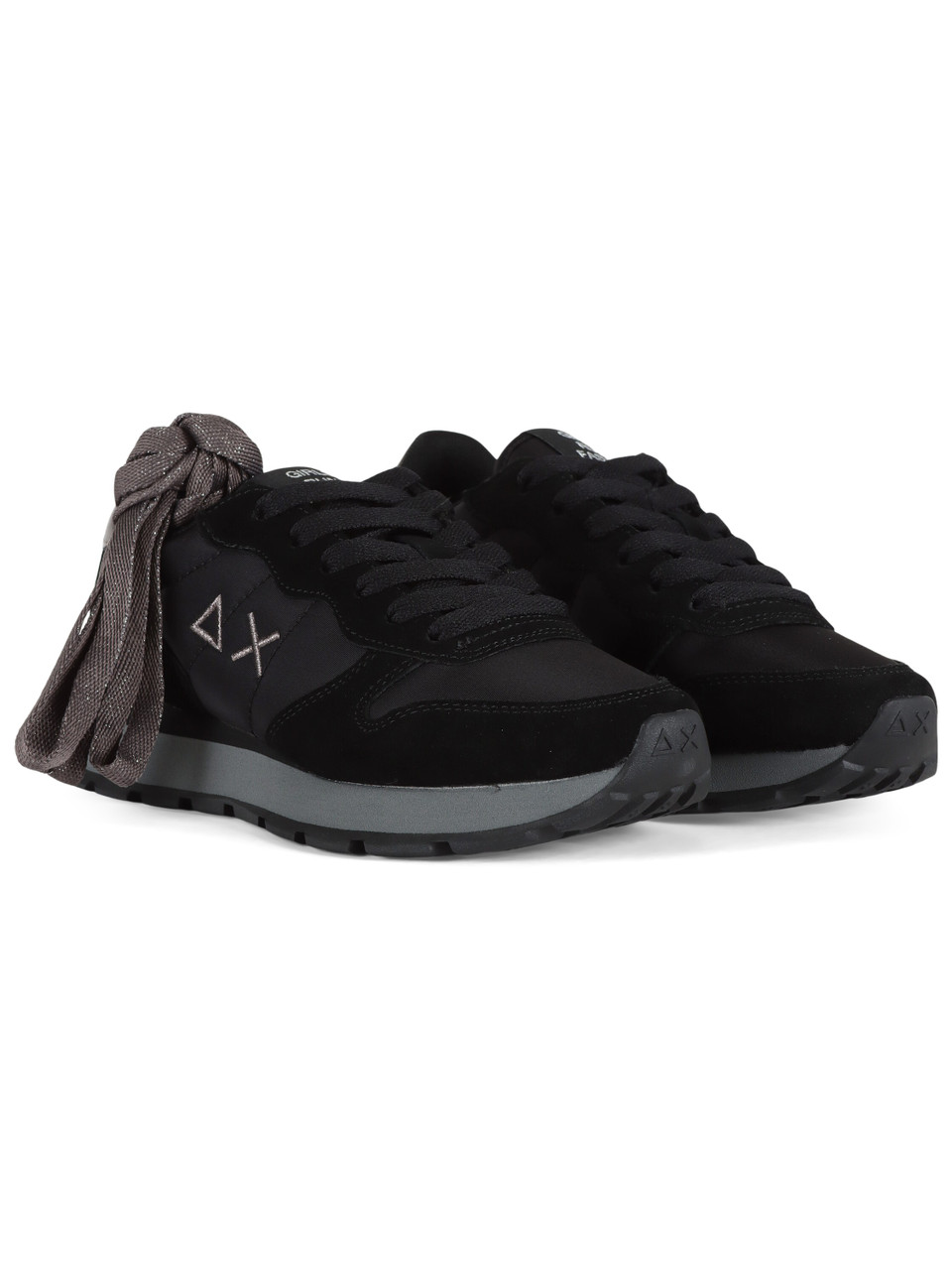 NERO | Sneakers in pelle e tessuto ALLY GOLD SILVER