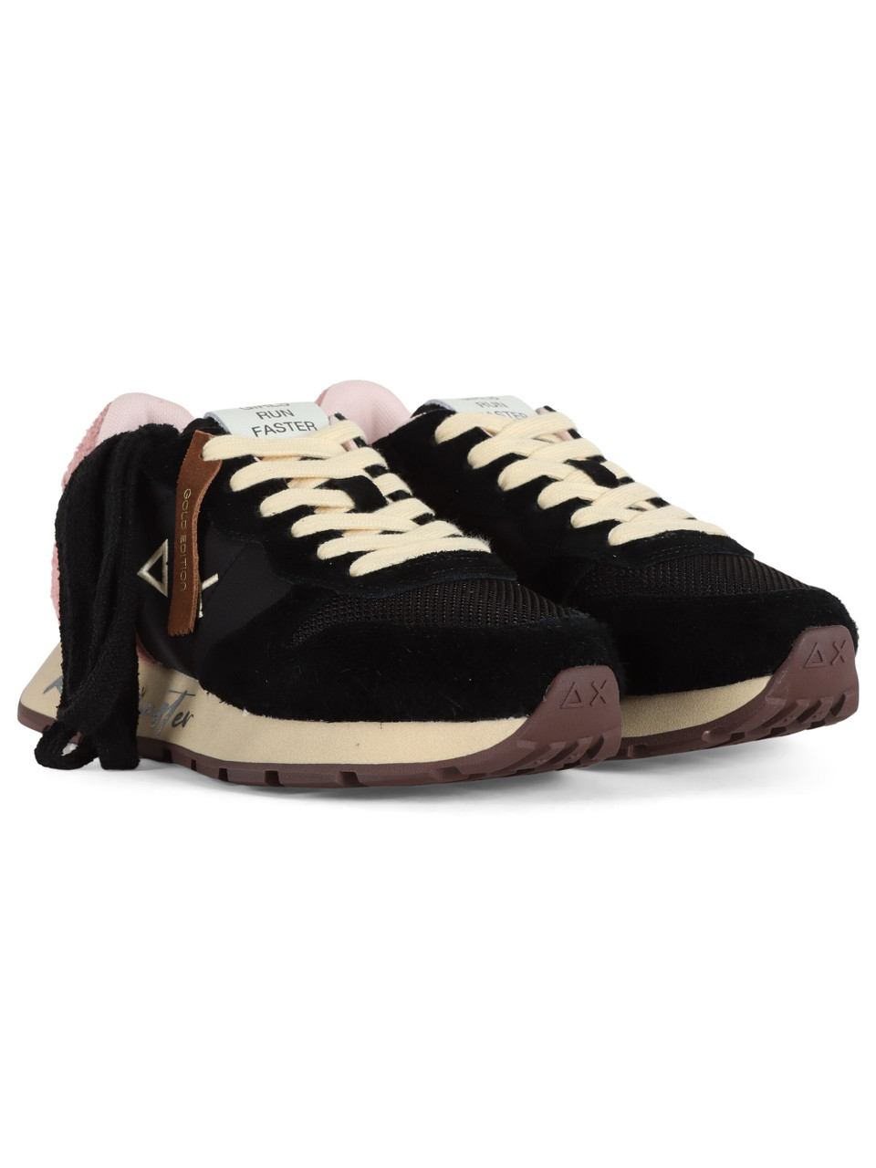 NERO | Sneakers in pelle e tessuto ALLY VINTAGE Gold Edition