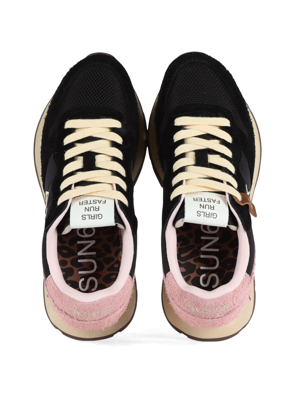 NERO | Sneakers in pelle e tessuto ALLY VINTAGE Gold Edition