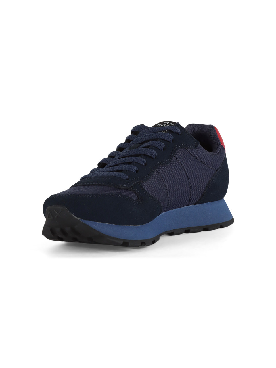 BLU SCURO | Sneakers in pelle e tessuto TOM SOLID
