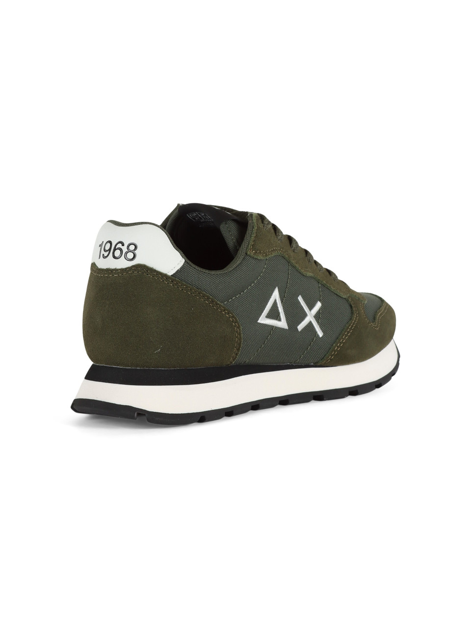 VERDE SCURO | Sneakers in pelle e tessuto TOM SOLID