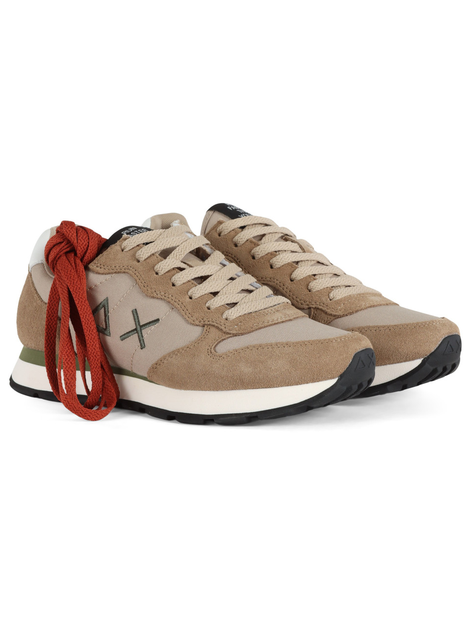 BEIGE | Sneakers in pelle e tessuto TOM SOLID