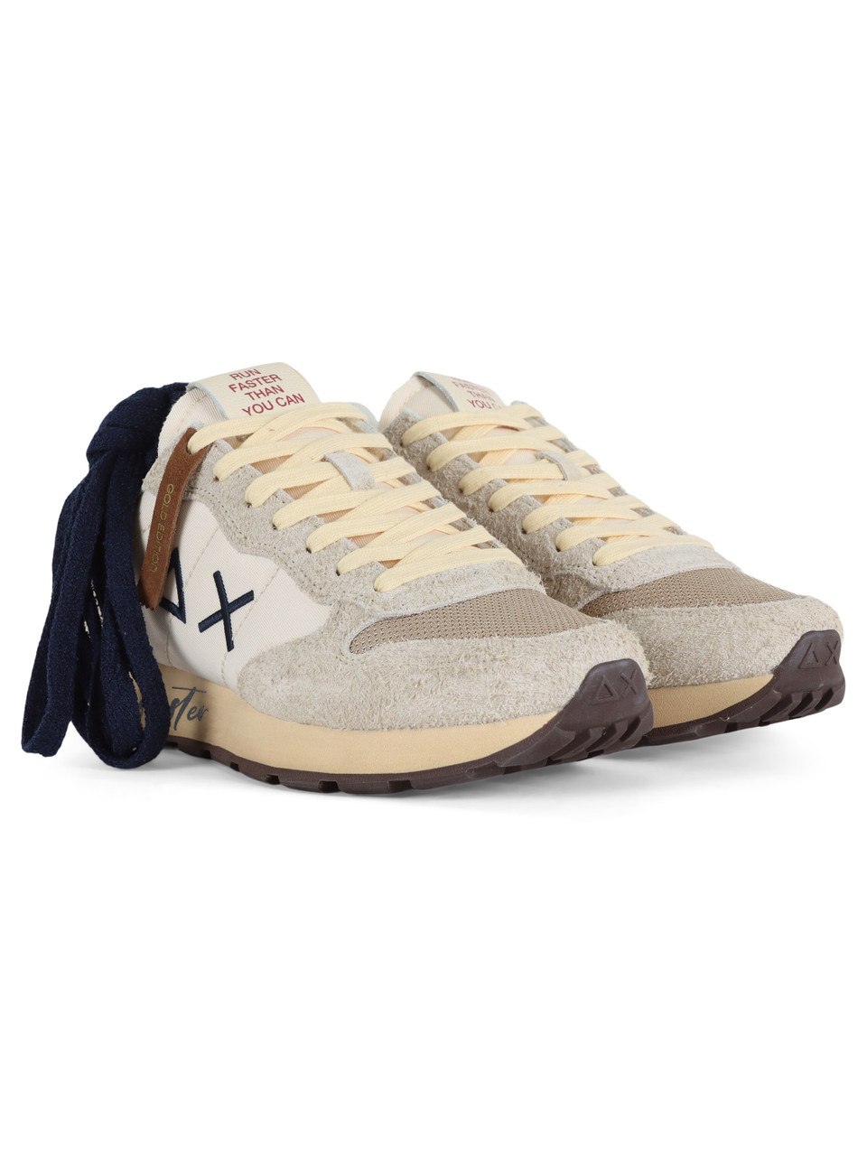 PANNA | Sneakers in pelle e tessuto TOM VINTAGE Gold Edition