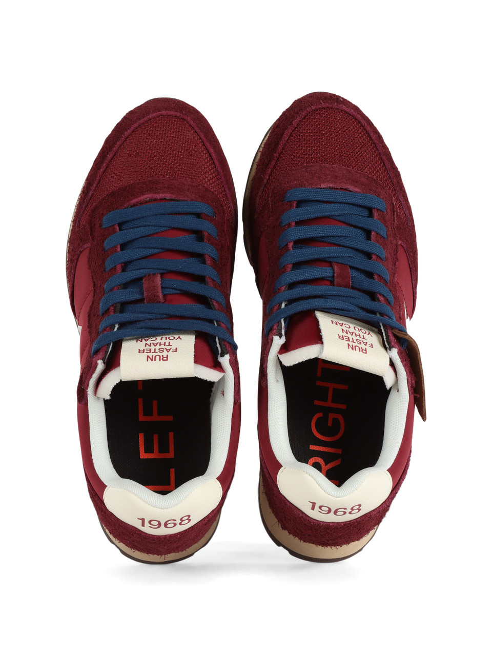 BORDEAUX | Sneakers in pelle e tessuto TOM VINTAGE Gold Edition