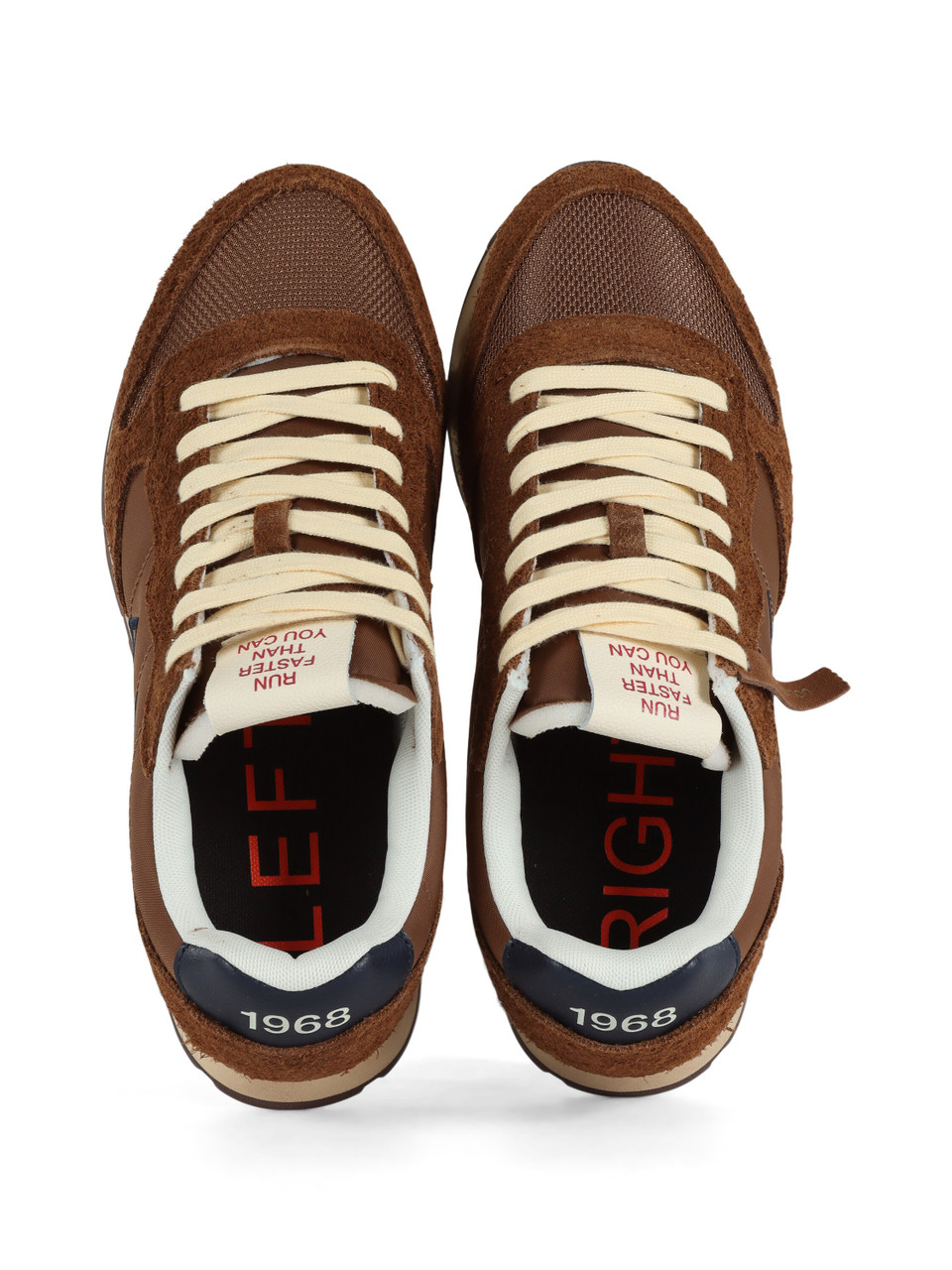 MARRONE | Sneakers in pelle e tessuto TOM VINTAGE Gold Edition